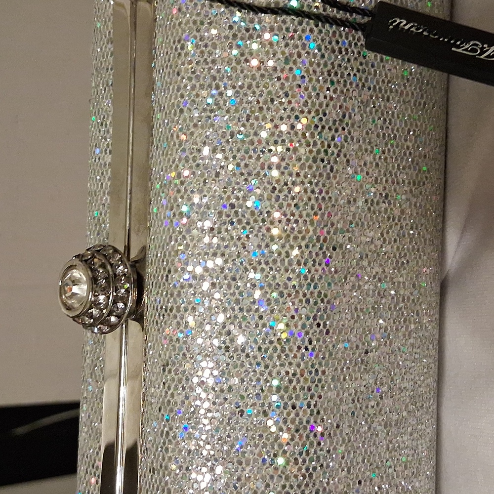 J. Furmani Silver Glitter Evening Bag - Picture 2 of 12